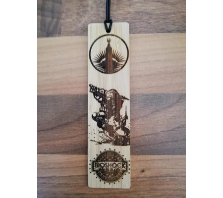 Bioshock laser engraved bookmark