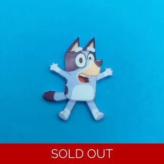 Bluey pin badge -Jumpin.. Bluey pin badge -Jumpin..