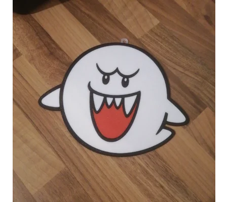 Super Mario Boo facing forward hanging window art