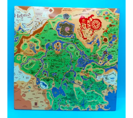 The Legend of Zelda - Map of Hyrule tile art/clock