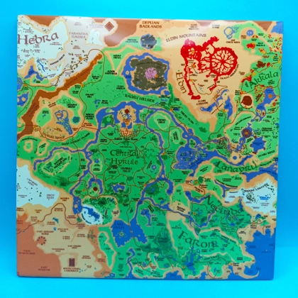 The Legend of Zelda - Map of Hyrule tile art/clock The Legend of Zelda - Map of Hyrule tile art/clock