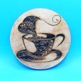 Coffee laser engraved drinks coaster