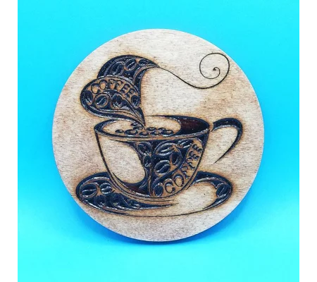 Coffee laser engraved drinks coaster