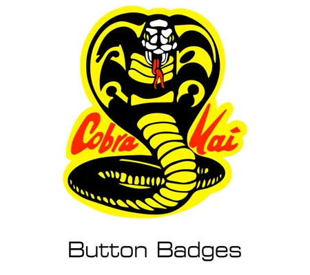 Cobra Kai/Karate Kid button badges