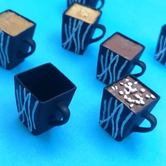 1/6 Scale Coffee Cups x7 - resin 3D printed
