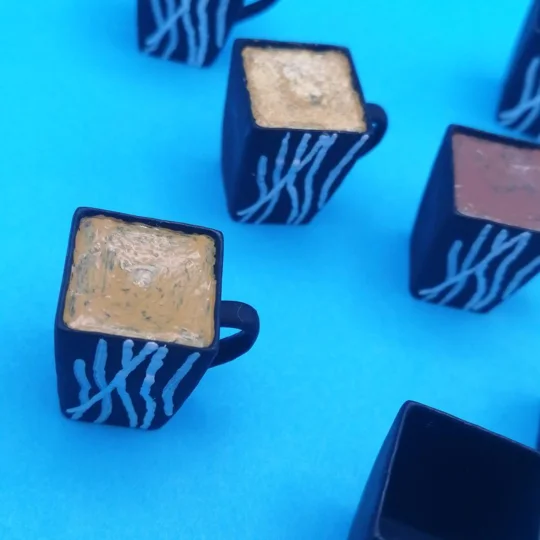 1/6 Scale Coffee Cups x7 - resin 3D printed