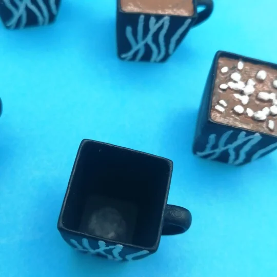 1/6 Scale Coffee Cups x7 - resin 3D printed