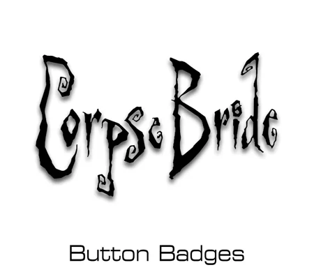 Corpse Bride button badges