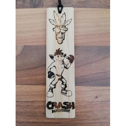 Crash Bandicoot laser engraved bookmark Crash Bandicoot laser engraved bookmark