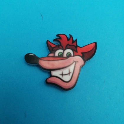 Crash Bandicoot - Crash Head pin badge Crash Bandicoot - Crash Head pin badge