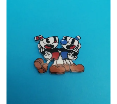 Cuphead - Cuphead and Mugman pin badge