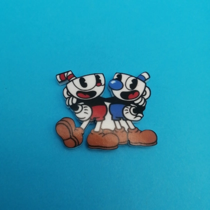 Cuphead - Cuphead and Mugman pin badge Cuphead - Cuphead and Mugman pin badge