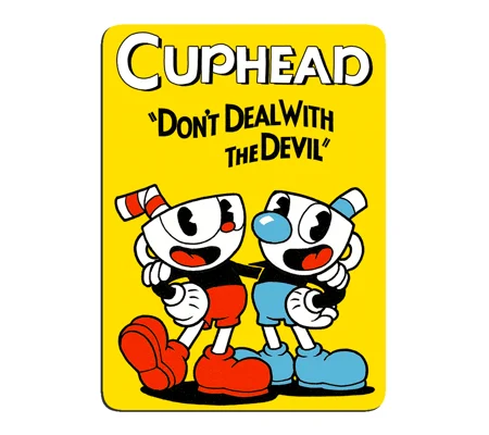 Cuphead Glitter Full Magnetic Back Magnet