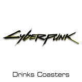 Cyberpunk drinks coasters