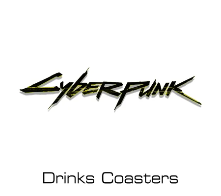 Cyberpunk drinks coasters