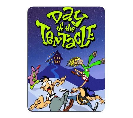 Day of the Tentacle Glitter Full Magnetic Back Magnet