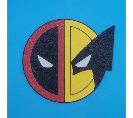 Deadpool and Wolverine 3D printed Drinks Coaster - Textured Face