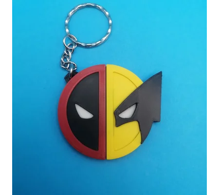 Deadpool and Wolverine 3D printed Keyring