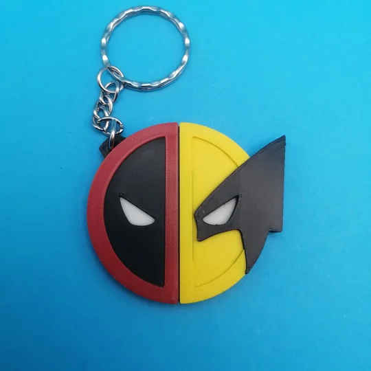 Deadpool and Wolverine 3D printed Keyring