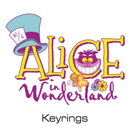 Disney Alice in Wonderland keyrings Disney Alice in Wonderland keyrings