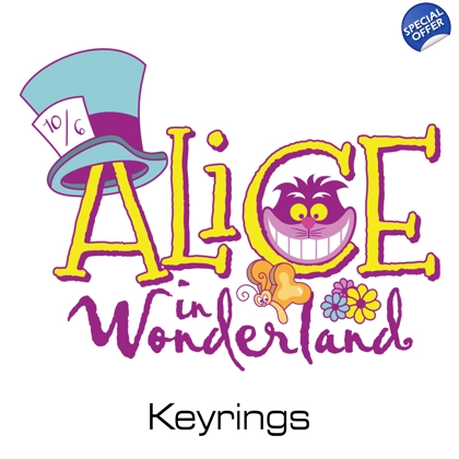 Disney Alice in Wonderland keyrings