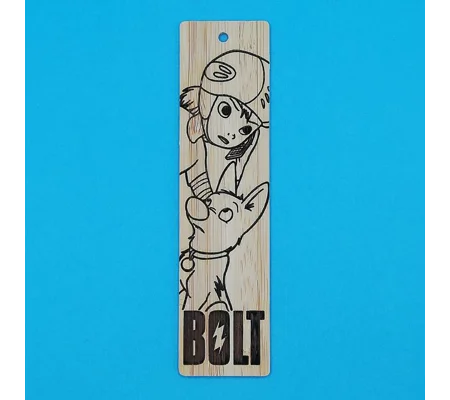 Disney Bolt laser engraved bookmark