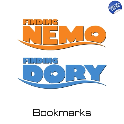 Disney-Pixar Finding Nemo/Dory bookmarks