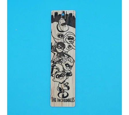 Disney-Pixar The Incredibles laser engraved bookmark
