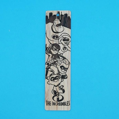 Disney-Pixar The Incredibles laser engraved bookmark Disney-Pixar The Incredibles laser engraved bookmark