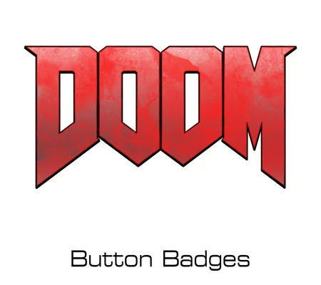 DOOM button badges