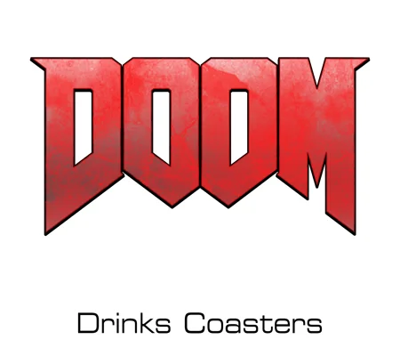 DOOM drinks coasters