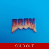 DOOM logo pin badge