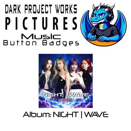 DPWP Music - Album - NIGHT | WAVE button badges
