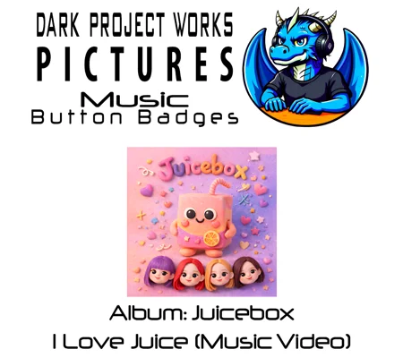 DPWP Music - Album - Juicebox - I Love Juice button badges