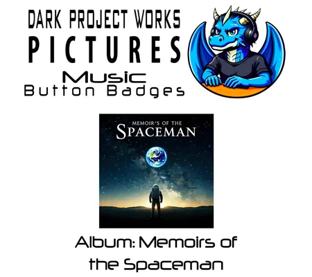 DPWP Music - Album - Memoirs of the Spaceman button badges