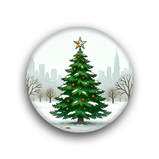 DPWP Music - Seasonal - Christmas is Coming (Don't go Away) button badge