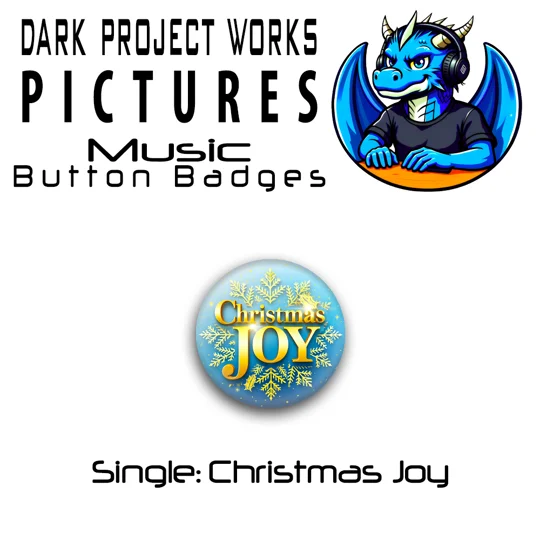 DPWP Music - Seasonal - Christmas Joy button badge