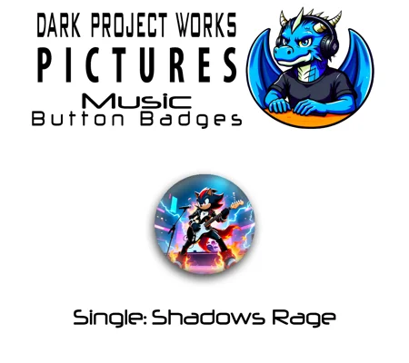 DPWP Music - Single - Shadows Rage button badge