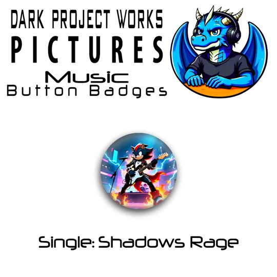 DPWP Music - Single - Shadows Rage button badge
