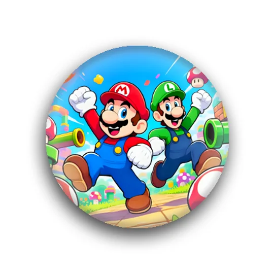 DPWP Music - Single - Super, Mario! button badge