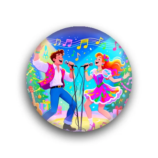 DPWP Music - Seasonal - Tis the Season button badge