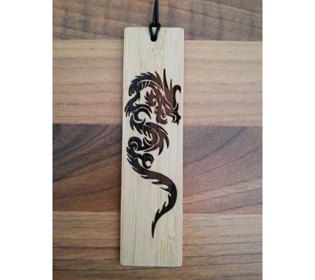 Dragon laser engraved bookmark