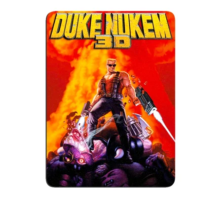 Duke Nukem 3D Glitter Full Magnetic Back Magnet