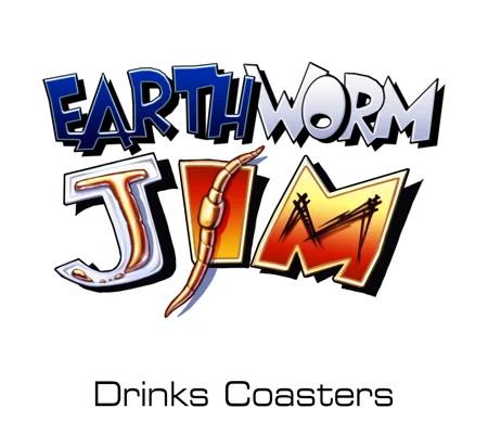 Earthworm Jim drinks coasters