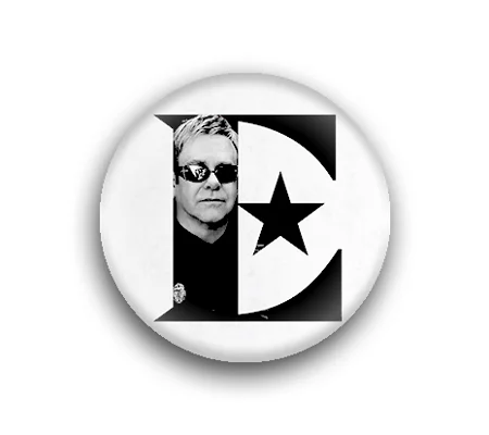 Elton John button badges