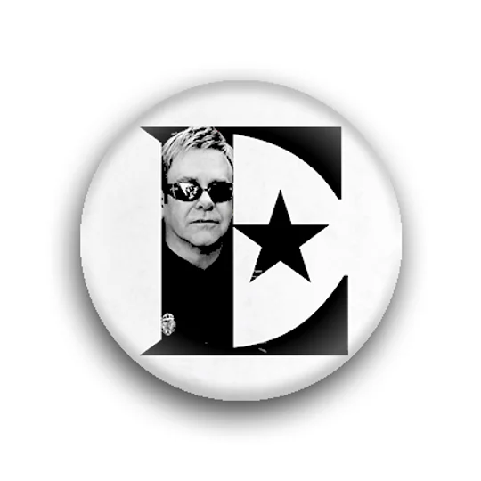 Elton John button badges
