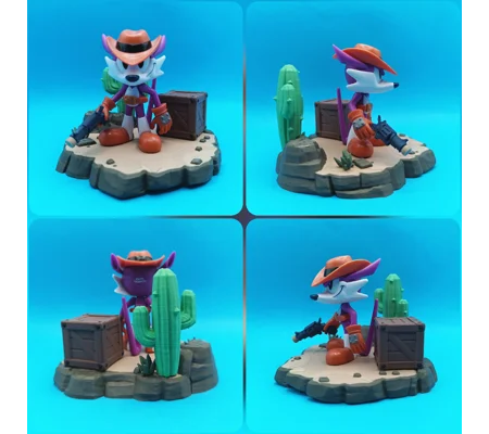 Sonic the Hedgehog - Fang's Desert Display Base + Figure for Jakks Pacific 2.5 inch action figure