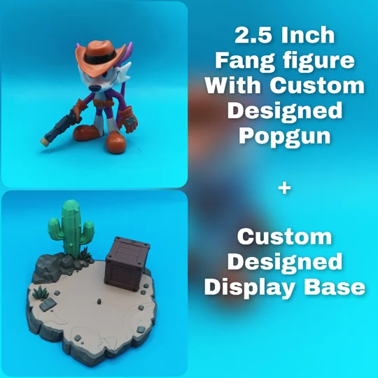 Sonic the Hedgehog - Fang's Desert Display Base + Figure for Jakks Pacific 2.5 inch action figure