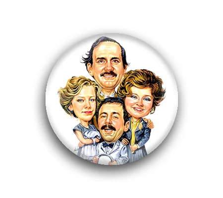 Fawlty Towers button badges