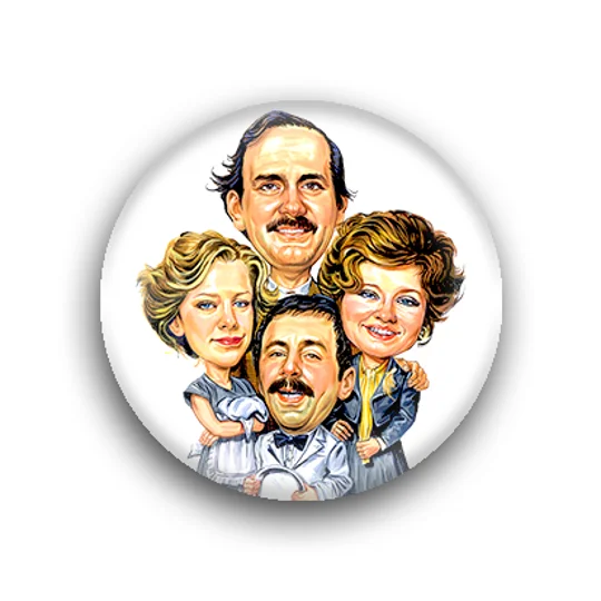 Fawlty Towers button badges